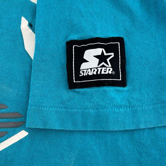 90s NHL San Jose Sharks Starter tshirt 1990s vintage - Picture 4 of 9